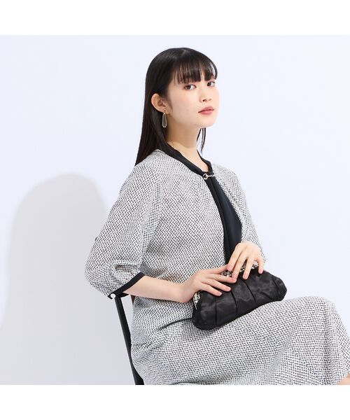 Liliane Burty(Lサイズ) / リリアンビューティ シャツ・ブラウス | 【セットアップ対応】ウォッシャブルボウタイプリントブラウス | 詳細1