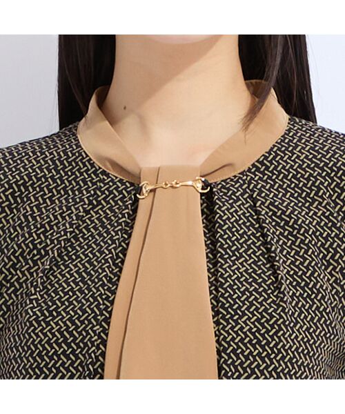 Liliane Burty(Lサイズ) / リリアンビューティ シャツ・ブラウス | 【セットアップ対応】ウォッシャブルボウタイプリントブラウス | 詳細18