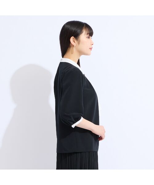 Liliane Burty（Lサイズ） / リリアンビューティ シャツ・ブラウス | ウォッシャブルボウタイ　バイカラーブラウス | 詳細2