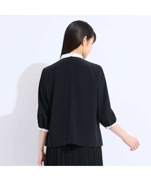 Liliane Burty（Lサイズ） / リリアンビューティ シャツ・ブラウス | ウォッシャブルボウタイ　バイカラーブラウス | 詳細3