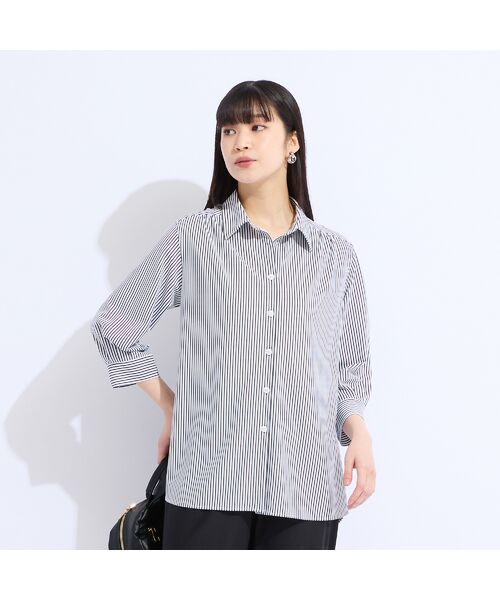 Liliane Burty（Lサイズ） / リリアンビューティ シャツ・ブラウス | 【Sprout.】ストライプトリコットブラウス | 詳細1