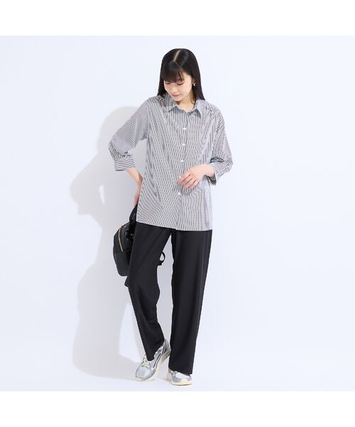 Liliane Burty（Lサイズ） / リリアンビューティ シャツ・ブラウス | 【Sprout.】ストライプトリコットブラウス | 詳細6