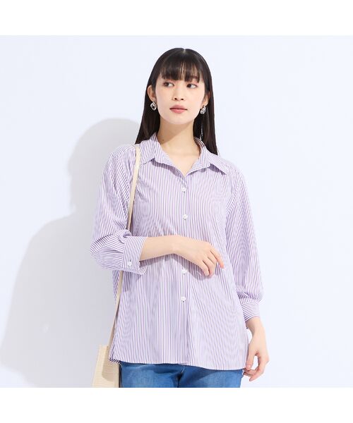 Liliane Burty（Lサイズ） / リリアンビューティ シャツ・ブラウス | 【Sprout.】ストライプトリコットブラウス | 詳細8