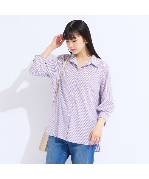 Liliane Burty（Lサイズ） / リリアンビューティ シャツ・ブラウス | 【Sprout.】ストライプトリコットブラウス | 詳細9