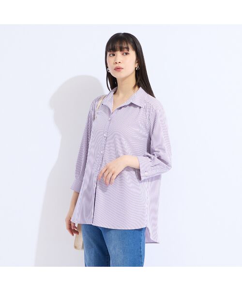 Liliane Burty（Lサイズ） / リリアンビューティ シャツ・ブラウス | 【Sprout.】ストライプトリコットブラウス | 詳細10