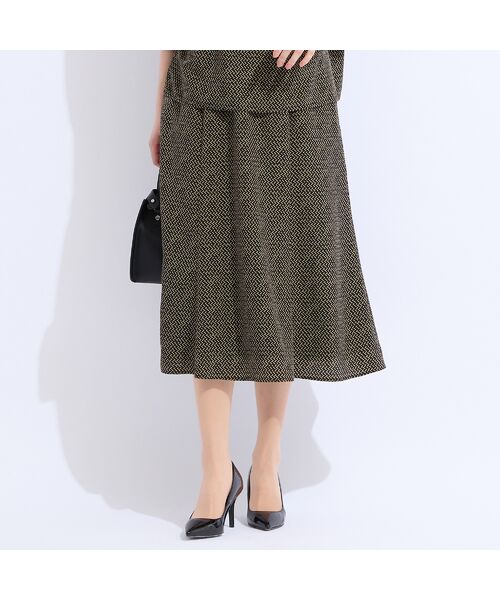 Liliane Burty（Lサイズ） / リリアンビューティ ミニ・ひざ丈スカート | 【セットアップ対応】ウォッシャブル幾何プリントスカート | 詳細8