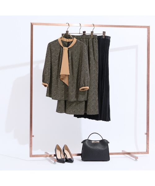 Liliane Burty（Lサイズ） / リリアンビューティ ミニ・ひざ丈スカート | 【セットアップ対応】ウォッシャブル幾何プリントスカート | 詳細18