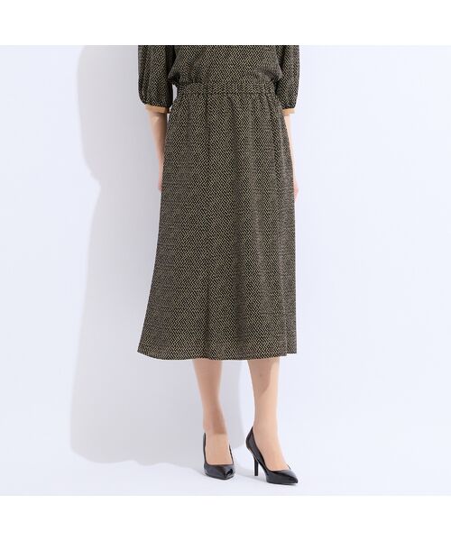 Liliane Burty（Lサイズ） / リリアンビューティ ミニ・ひざ丈スカート | 【セットアップ対応】ウォッシャブル幾何プリントスカート | 詳細9