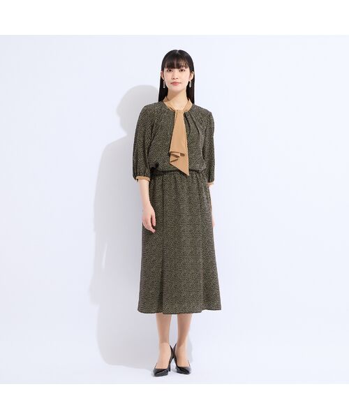 Liliane Burty（Lサイズ） / リリアンビューティ ミニ・ひざ丈スカート | 【セットアップ対応】ウォッシャブル幾何プリントスカート | 詳細12