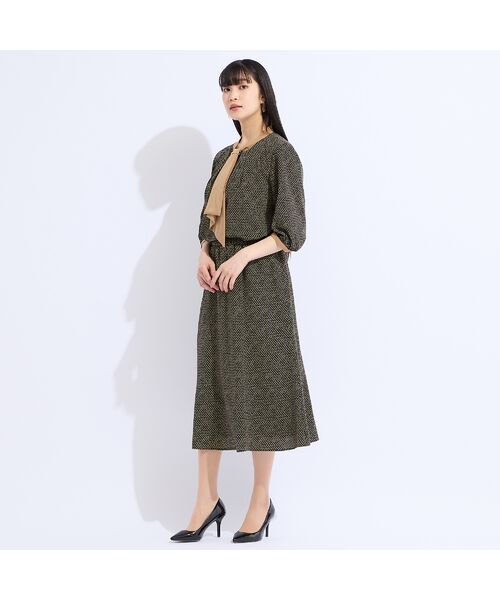 Liliane Burty（Lサイズ） / リリアンビューティ ミニ・ひざ丈スカート | 【セットアップ対応】ウォッシャブル幾何プリントスカート | 詳細13