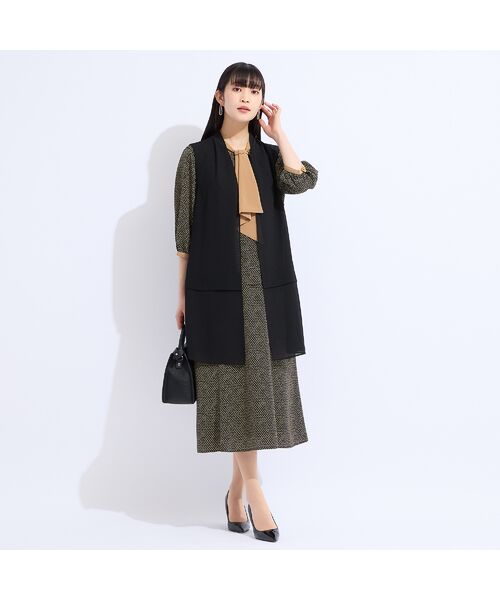 Liliane Burty（Lサイズ） / リリアンビューティ ミニ・ひざ丈スカート | 【セットアップ対応】ウォッシャブル幾何プリントスカート | 詳細16