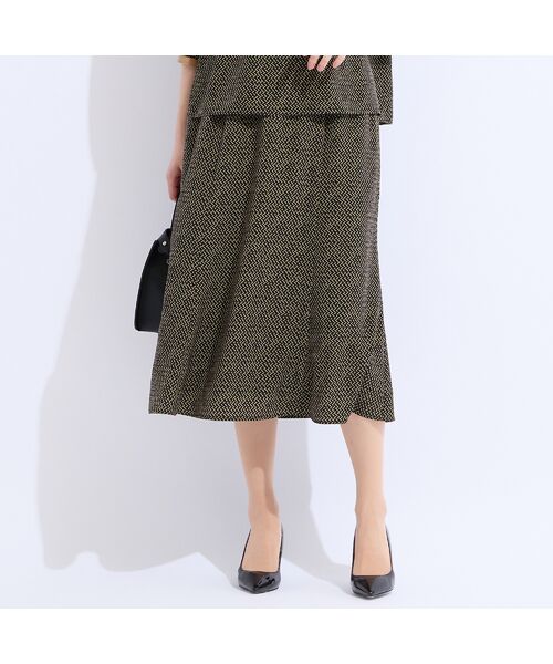 Liliane Burty(Lサイズ)/リリアンビューティ 【セットアップ対応】ウォッシャブル幾何プリントスカート ブラック L Liliane Burty(Lサイズ)/リリアンビューティ 【セットアップ対応】ウォッシャブル幾何プリントスカート ブラック L