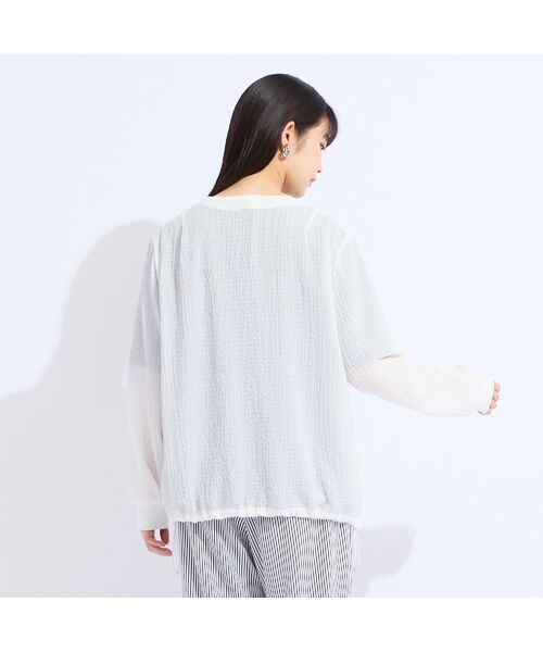 Liliane Burty(Lサイズ) / リリアンビューティ ノーカラージャケット | 【Sprout.】ウォッシャブルシアーストレッチジャケット | 詳細5