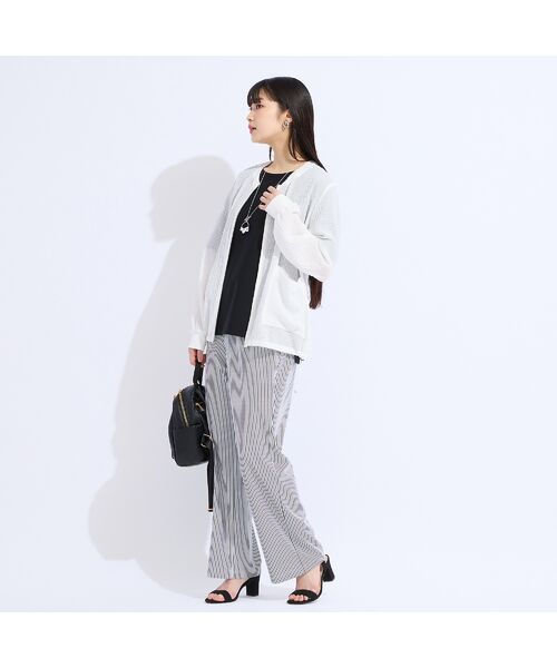 Liliane Burty(Lサイズ) / リリアンビューティ ノーカラージャケット | 【Sprout.】ウォッシャブルシアーストレッチジャケット | 詳細7