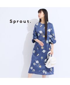 Liliane Burty（Lサイズ） / リリアンビューティ ミニ丈・ひざ丈ワンピース | 【M～4L】綿素材ストライププリントワンピース