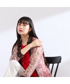 Liliane Burty（Lサイズ） / リリアンビューティ シャツ・ブラウス | 【M～４L】ラインペイント　ウォッシャブルブラウス