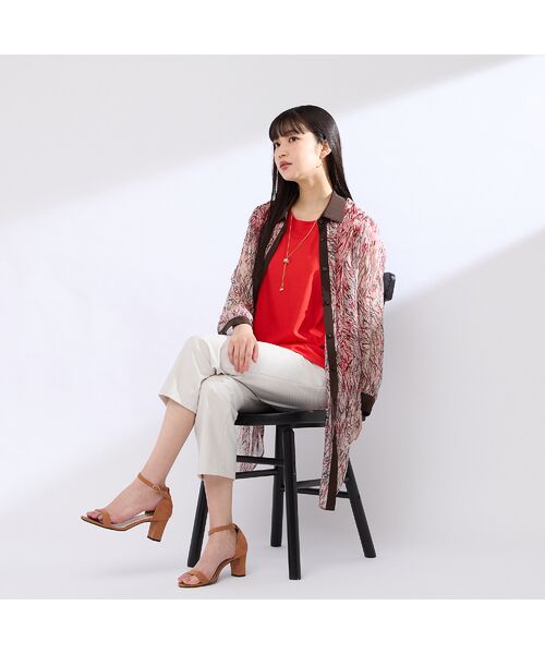 Liliane Burty(Lサイズ) / リリアンビューティ シャツ・ブラウス | 【M~4L】ラインペイント ウォッシャブルブラウス | 詳細2