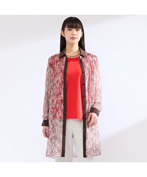 Liliane Burty(Lサイズ) / リリアンビューティ シャツ・ブラウス | 【M~4L】ラインペイント ウォッシャブルブラウス | 詳細4