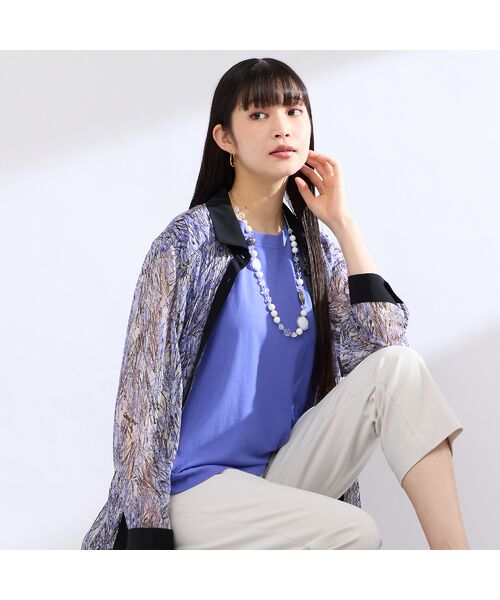 Liliane Burty(Lサイズ) / リリアンビューティ シャツ・ブラウス | 【M~4L】ラインペイント ウォッシャブルブラウス | 詳細6