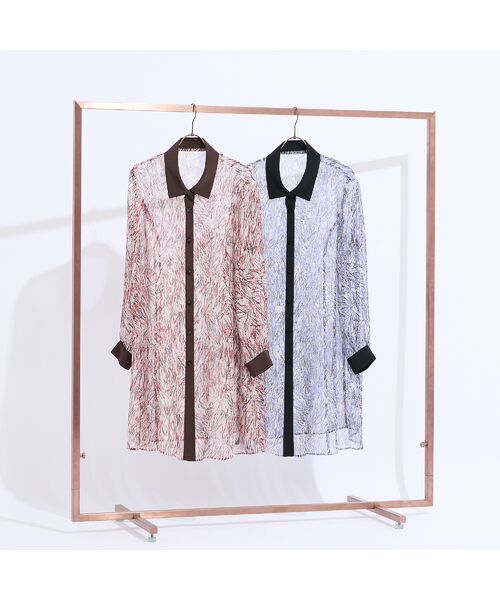 Liliane Burty(Lサイズ) / リリアンビューティ シャツ・ブラウス | 【M~4L】ラインペイント ウォッシャブルブラウス | 詳細18