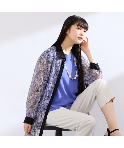 Liliane Burty(Lサイズ) / リリアンビューティ シャツ・ブラウス | 【M~4L】ラインペイント ウォッシャブルブラウス | 詳細7