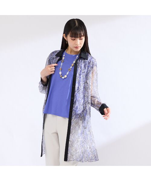 Liliane Burty(Lサイズ) / リリアンビューティ シャツ・ブラウス | 【M~4L】ラインペイント ウォッシャブルブラウス | 詳細11