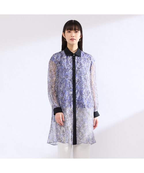 Liliane Burty(Lサイズ) / リリアンビューティ シャツ・ブラウス | 【M~4L】ラインペイント ウォッシャブルブラウス | 詳細12