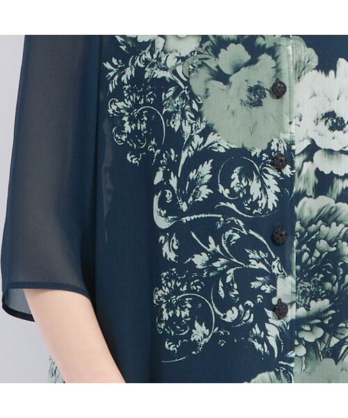 Liliane Burty(Lサイズ) / リリアンビューティ シャツ・ブラウス | 【11~17号】フラワーパネル楊柳ブラウス | 詳細6