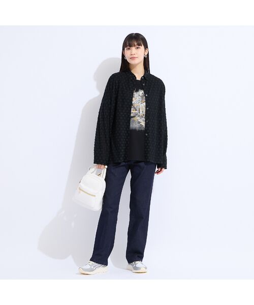 Liliane Burty（Lサイズ） / リリアンビューティ シャツ・ブラウス | 【L・3L】ドットカットジャカードブラウス | 詳細11