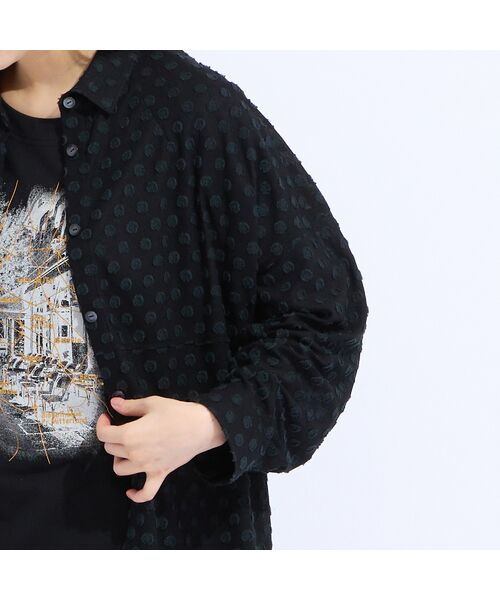 Liliane Burty（Lサイズ） / リリアンビューティ シャツ・ブラウス | 【L・3L】ドットカットジャカードブラウス | 詳細13