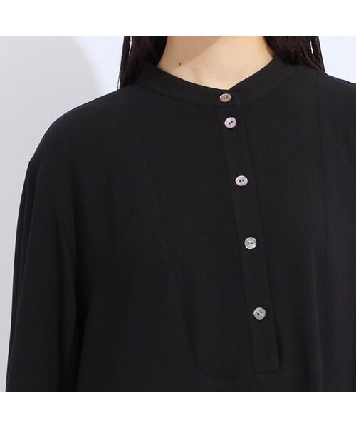 Liliane Burty(Lサイズ) / リリアンビューティ シャツ・ブラウス | 【M~4L】ウォッシャブルバンドカラーブラウス | 詳細4