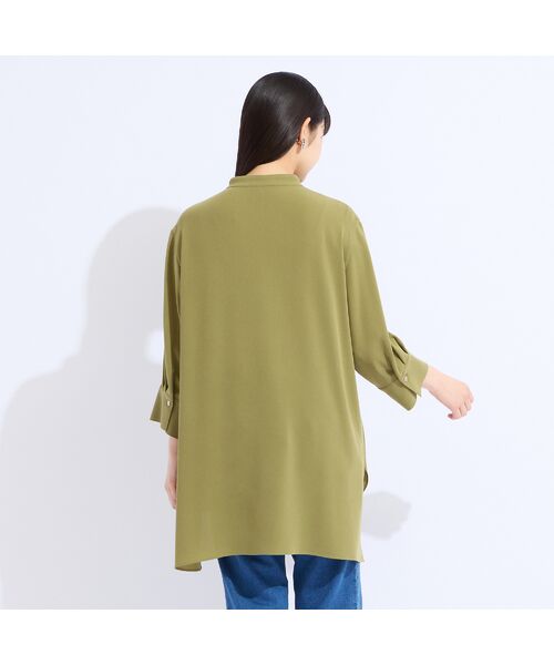 Liliane Burty(Lサイズ) / リリアンビューティ シャツ・ブラウス | 【M~4L】ウォッシャブルバンドカラーブラウス | 詳細15