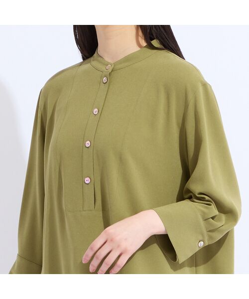 Liliane Burty(Lサイズ) / リリアンビューティ シャツ・ブラウス | 【M~4L】ウォッシャブルバンドカラーブラウス | 詳細17