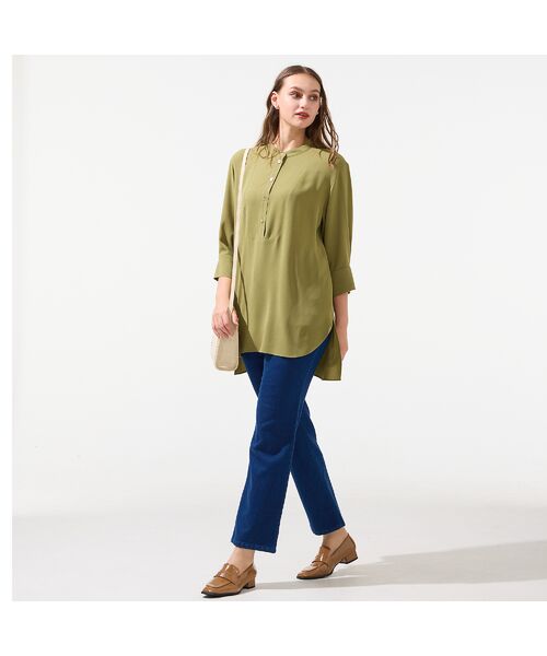 Liliane Burty(Lサイズ) / リリアンビューティ シャツ・ブラウス | 【M~4L】ウォッシャブルバンドカラーブラウス | 詳細11