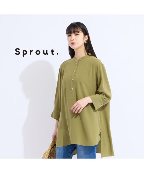 Liliane Burty(Lサイズ) / リリアンビューティ シャツ・ブラウス | 【M~4L】ウォッシャブルバンドカラーブラウス | 詳細12