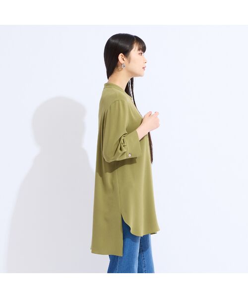 Liliane Burty(Lサイズ) / リリアンビューティ シャツ・ブラウス | 【M~4L】ウォッシャブルバンドカラーブラウス | 詳細14