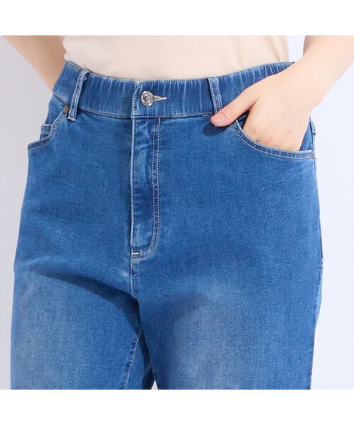 Liliane Burty(Lサイズ) / リリアンビューティ デニムパンツ | 【L~4L】ウォッシャブルニットデニム ブルー | 詳細10