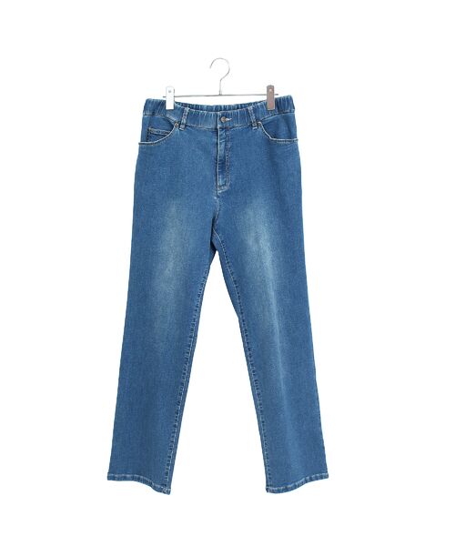Liliane Burty(Lサイズ) / リリアンビューティ デニムパンツ | 【L~4L】ウォッシャブルニットデニム ブルー | 詳細12