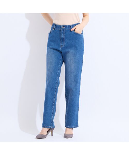 Liliane Burty(Lサイズ) / リリアンビューティ デニムパンツ | 【L~4L】ウォッシャブルニットデニム ブルー | 詳細3