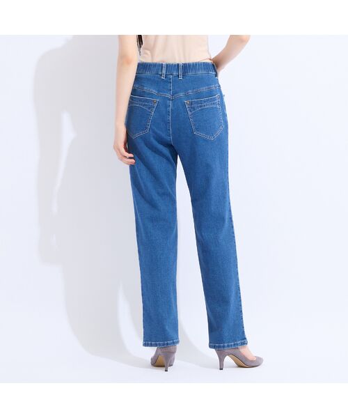 Liliane Burty(Lサイズ) / リリアンビューティ デニムパンツ | 【L~4L】ウォッシャブルニットデニム ブルー | 詳細5