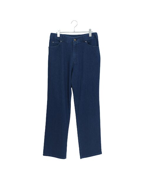 Liliane Burty(Lサイズ) / リリアンビューティ デニムパンツ | 【L~4L】ウォッシャブルニットデニム ダークブルー | 詳細4
