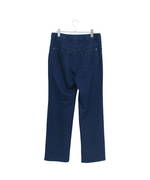 Liliane Burty(Lサイズ) / リリアンビューティ デニムパンツ | 【L~4L】ウォッシャブルニットデニム ダークブルー | 詳細5