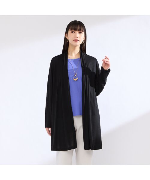 Liliane Burty(Lサイズ) / リリアンビューティ カーディガン・ボレロ | 【M~4L】ウォッシャブル着流しシアーカーディガン | 詳細1