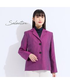 Liliane Burty（Lサイズ） / リリアンビューティ テーラードジャケット | 【11～17号】米沢織シルクサッカーチェックジャケット