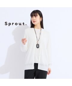 Liliane Burty（Lサイズ） / リリアンビューティ カーディガン・ボレロ | 【L～4L/アンサンブル対応】レーシーカーディガン