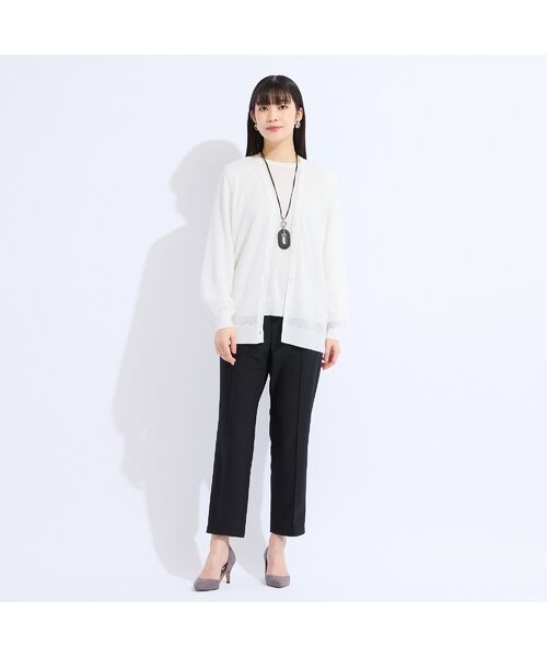 Liliane Burty(Lサイズ) / リリアンビューティ カーディガン・ボレロ | 【L~4L/アンサンブル対応】レーシーカーディガン | 詳細2