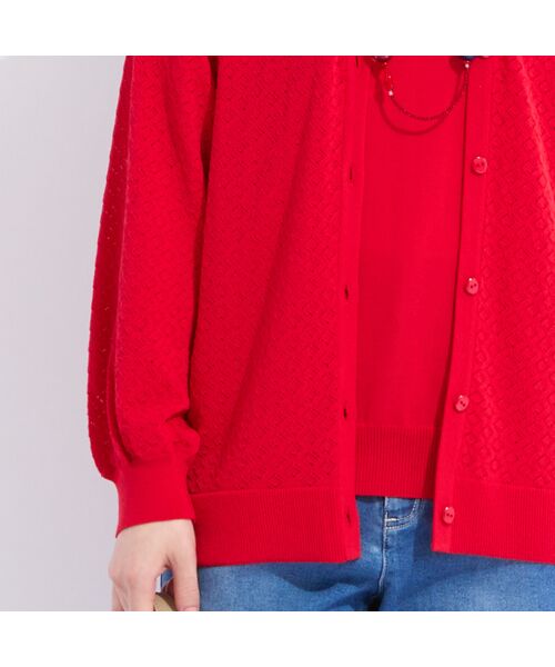 Liliane Burty(Lサイズ) / リリアンビューティ カーディガン・ボレロ | 【L~4L/アンサンブル対応】レーシーカーディガン | 詳細14