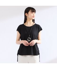 Liliane Burty（Lサイズ） / リリアンビューティ カットソー | 【M～4L】ウォッシャブル接触冷感フレンチスリーブTシャツ