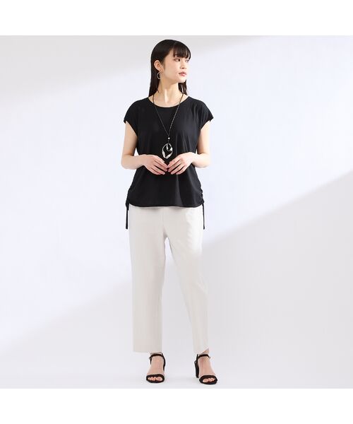 Liliane Burty(Lサイズ) / リリアンビューティ カットソー | 【M~4L】ウォッシャブル接触冷感フレンチスリーブTシャツ | 詳細2