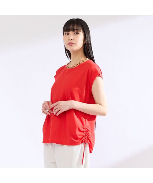 Liliane Burty(Lサイズ) / リリアンビューティ カットソー | 【M~4L】ウォッシャブル接触冷感フレンチスリーブTシャツ | 詳細4